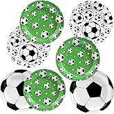 UROINEPA Soccer Party Decorations Soccer Birthday Party Supplies 60 Pcs Disposable Soccer Plates for Soccer Sports Theme Birthday party Decorations
