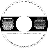 100 Pack Keg Ring Collar, 6.5" Diameter with 2.25" Cutout, Paperboard, for Keg Labeling