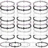 Tondiamo 30 Pcs Friendship Silicone Cross Bracelet Bulk for Women Men, 5 Colors Christian Jesus Prayer Bracelet Religious Faith Belief Gift for Easter, Church