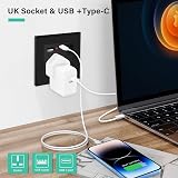 BSEED Single Switched Socket with USB C USB A UK 1 Gang 13A Black view 6
