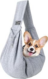 Zuimei Puppy Sling Dog Cat Carrier Front Carrier Grey Small Pet Bag