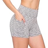 ALWAYS Women's Bike Shorts with Pockets - High Waist Compression Running Workout Athletic Yoga Shorts