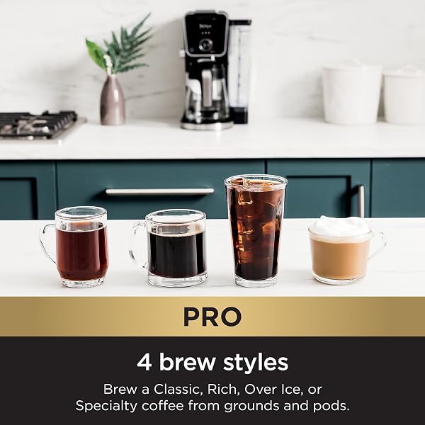 NINJA DRIP COFFEE MAKER WITH K CUP COMBO, DUALBREW PRO SPECIALTY COFFEE SYSTEM, COFFEE MACHINE COMPATIBLE WITH K-CUP PODS, 12 CUP SINGLE SERVE COFFEE MAKERS WITH PAPER FILTER, CFP301