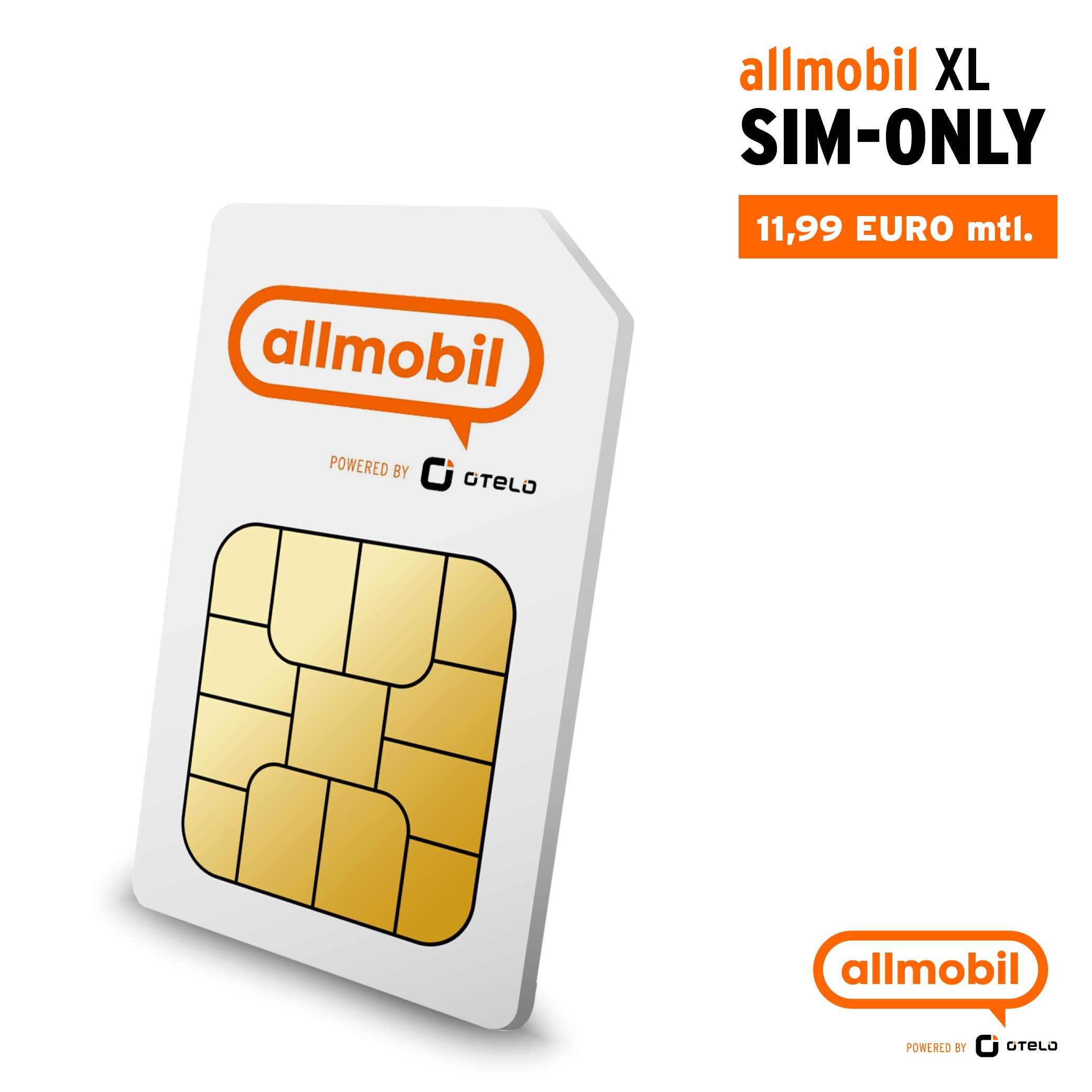 otelo Allmobil Powered XL 7GB LTE Allnet Flat Direct Tare in LTE Network by Vodafone SIM Only
