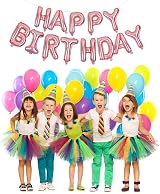 TONIFUL 16 Inch Happy Birthday Letter Balloons Rose Gold Banner 15 Pcs view 5