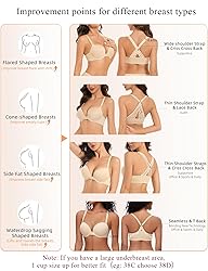 Upushall Women's Push Up Racerback Bra Front