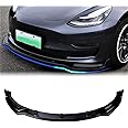 DOLKSN Front Bumper Lip Front Spoiler Front Wing Fit for Tesla Model Y Accessories 2020 2021 2022 2023 2024 (Glossy Black)