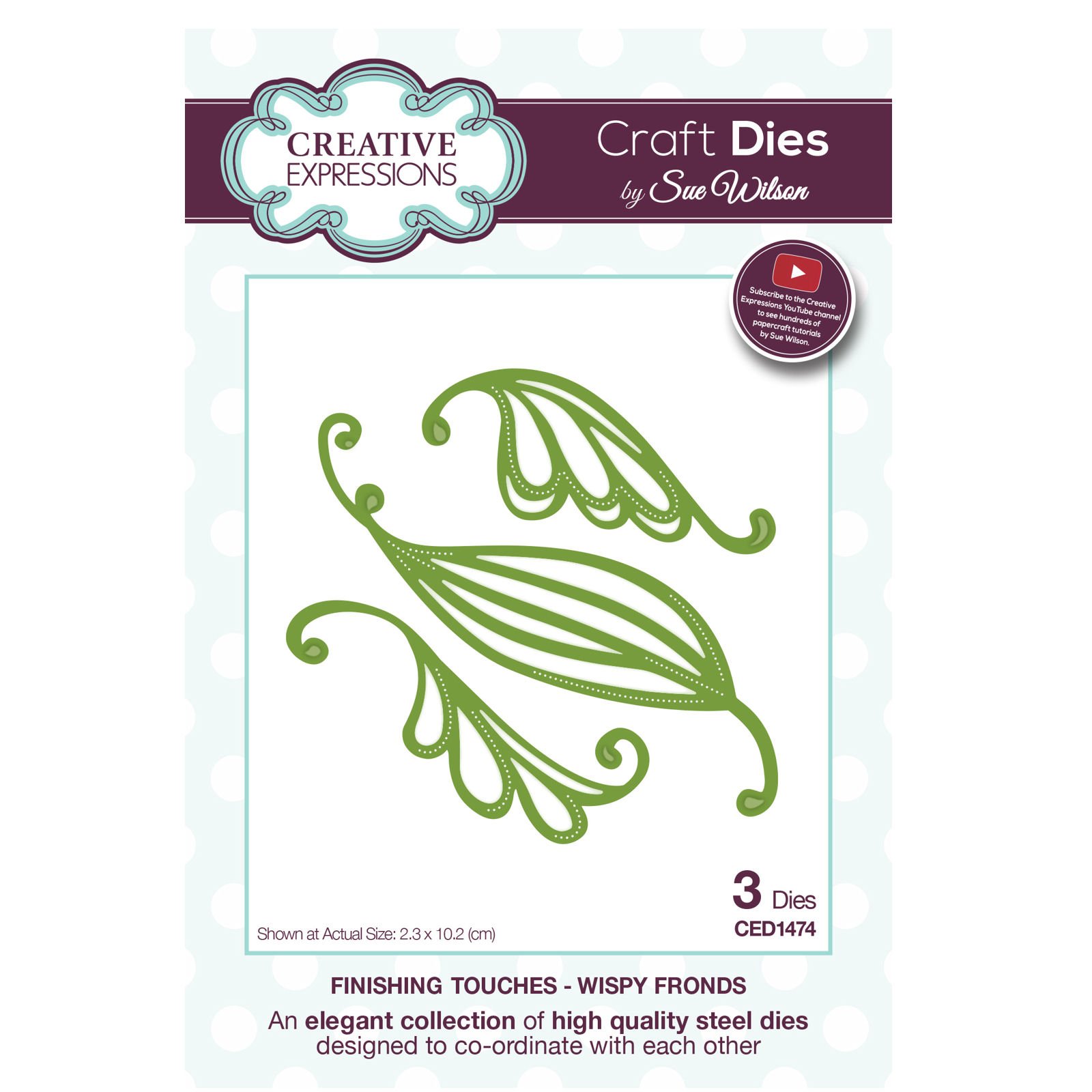 Sue Wilson CED1474 Finishing Touches Collection Wispy Fronds Die, Steel