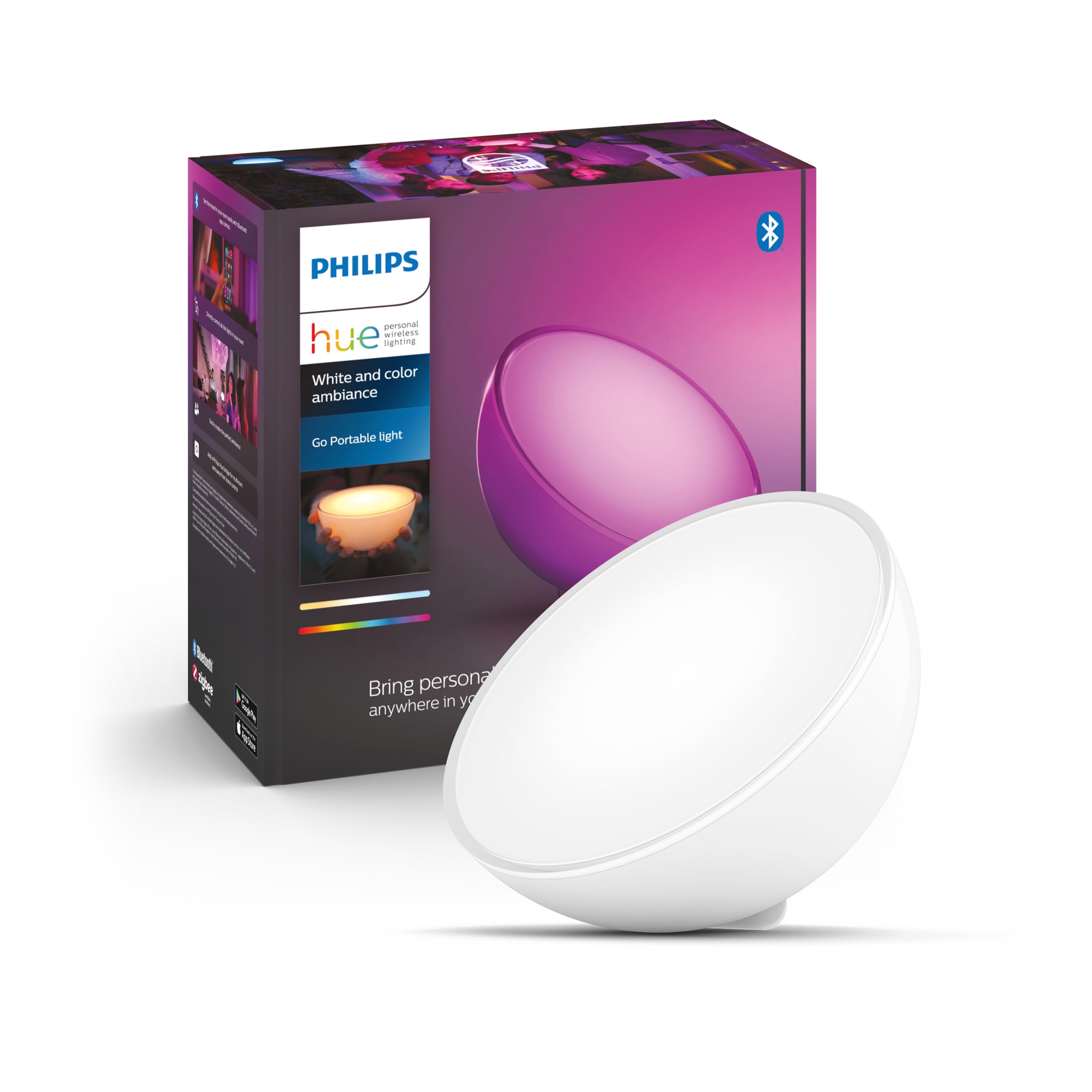 Philips Hue Table and Bedside Lamps, 6 W, White,915005821901