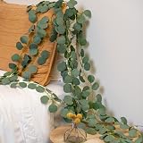 CQURE 8Pcs Eucalyptus Garland 8 Ft Each Total 64 Ft 768 Leaves view 3