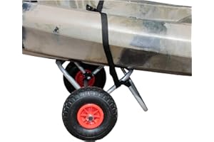 BKC UH-KC271 Two-Wheeled Cart for Kayaks, Stand Up Paddle Boards, Canoes - Easy Overland Transport at The Lake, Beach, or Reservoir