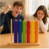 Toywoo Wooden Giant Color Matching &amp; Stacking Game - Fast-Paced Family Challenge Board Game for Kids &amp; Adults, Screen-Free Brain Teaser Puzzle for Game Night &amp; Educational Play