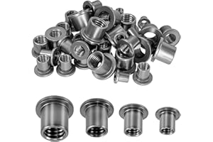 40pcs T-Shaped Weld Nuts, 4 Sizes 1/4"-20 5/16"-18 3/8"-16 1/2"-13, Carbon Steel Weld-On Nuts, Thread Weld Nut, for Steel Cha
