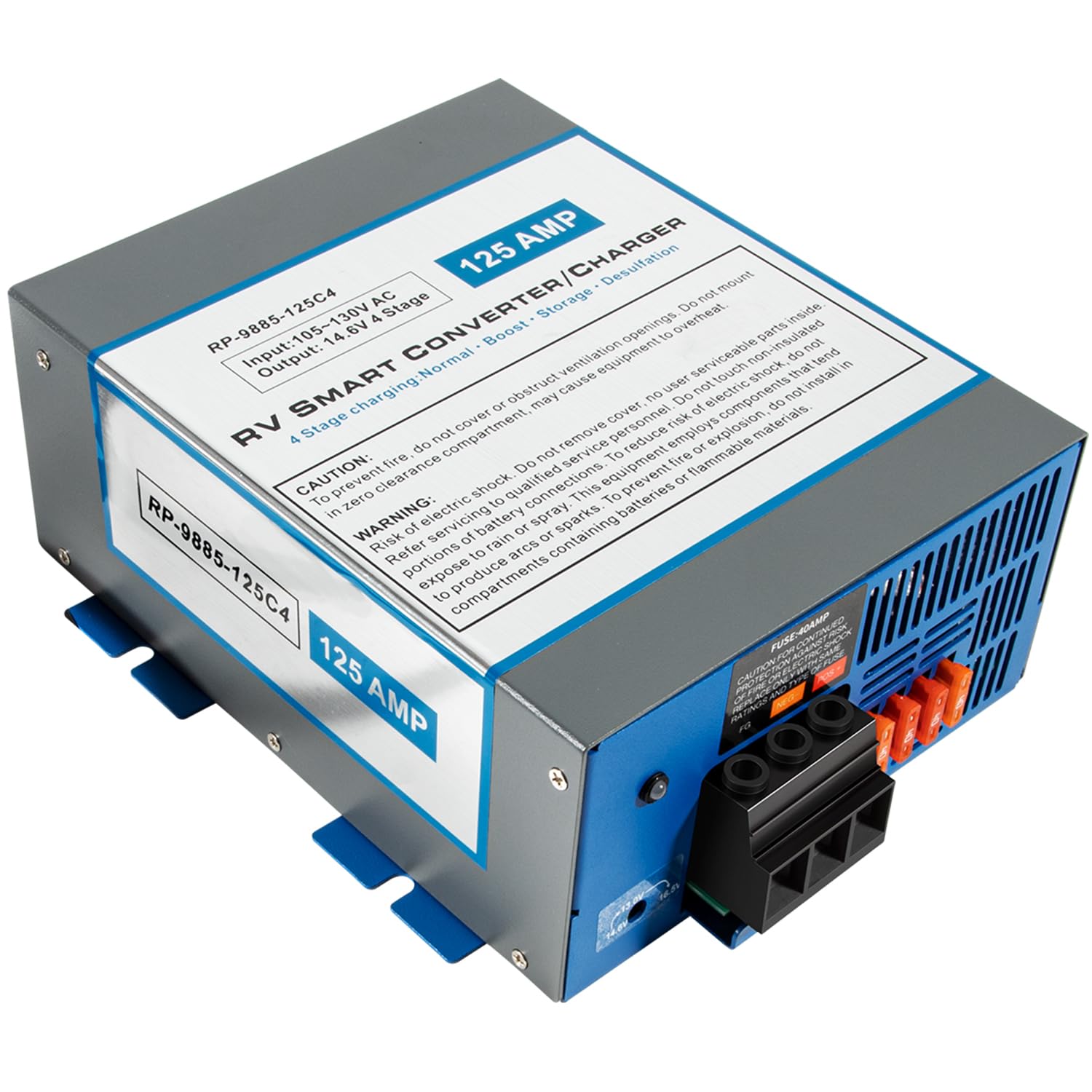 Photo 1 of RV Power Converter 125 Amp for RecPro, AC/DC Converter Battery Charger with 4-Stage Smart Charging, 13V to 16.5V Adjustable Operating Range, Compatible with Lithium AGM Lead-Acid Batteries