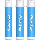 Waterdrop Water Filter Straw, Camping Water Filtration System, Water Purifier Survival Outdoor Drinking Water Purifier for Travel, Backpacking and Emergency Preparedness, 0.1 Micron (Blue), Pack of 3