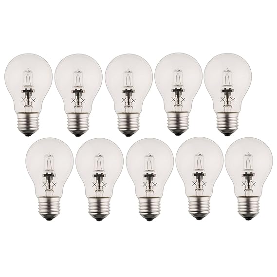 10 x Eco Halogen Glühbirne A55 E27 42W=55W dimmbar warmweiss | Luminizer 3010