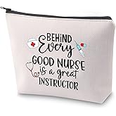 ZJXHPO Nurse Educator Survival Kit Behind Every Good Nurse Is A Great Instructor Makeup Bag With Zipper Nurse Teacher Appreciation Gift (Nurse Instructor)