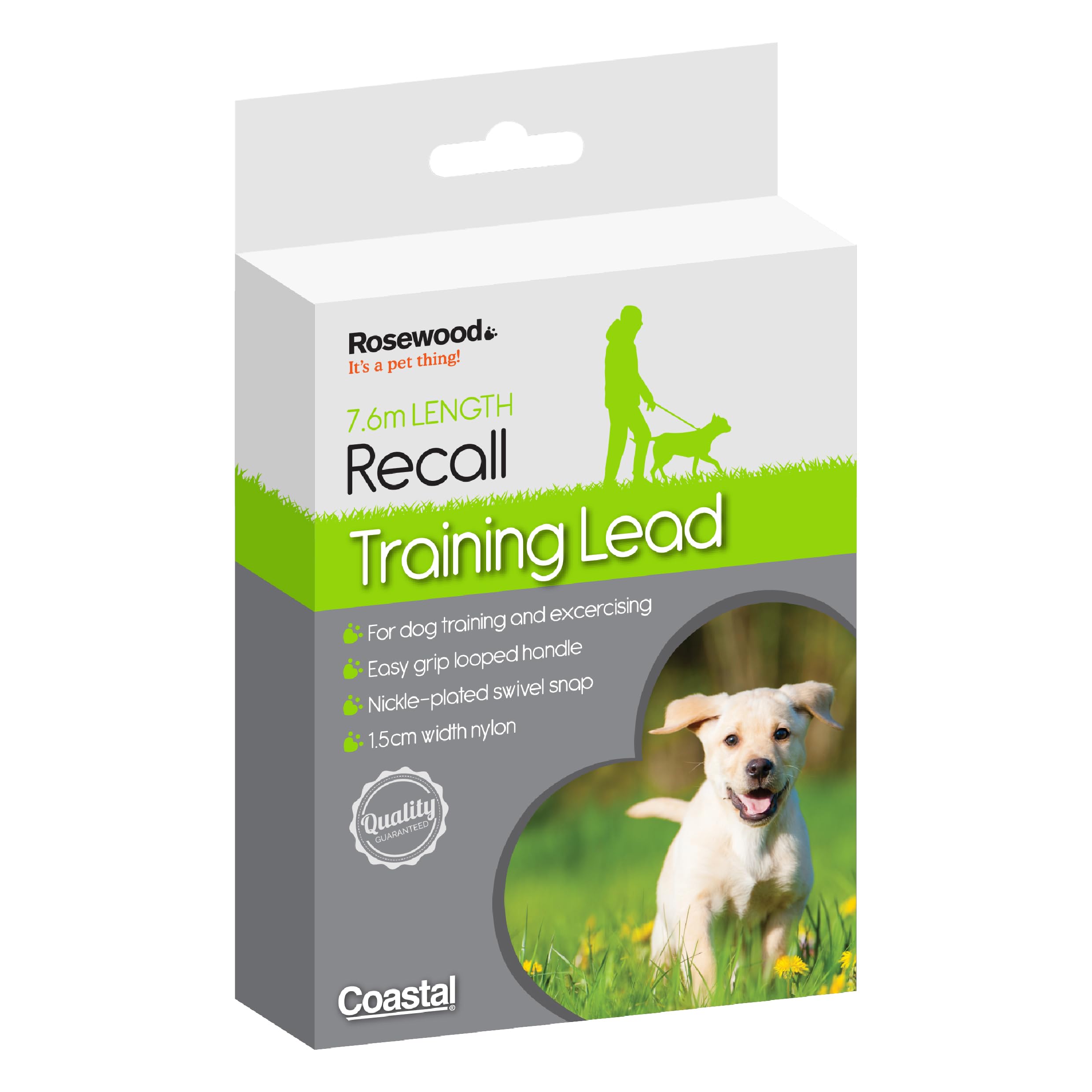 High-Visibility Orange Dog Lead – 7.6m Recall Lead with Nickel-Coated Clips, Ideal for Walking, Training, and Giving Your Dog Freedom While You Stay in Control