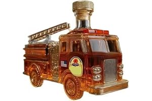 Whiskey Bottle Fire Truck Shaped 300ml Glass Decanter Hand-Carved Automotive Theme Liquor Dispenser Personalized Wineware Hom