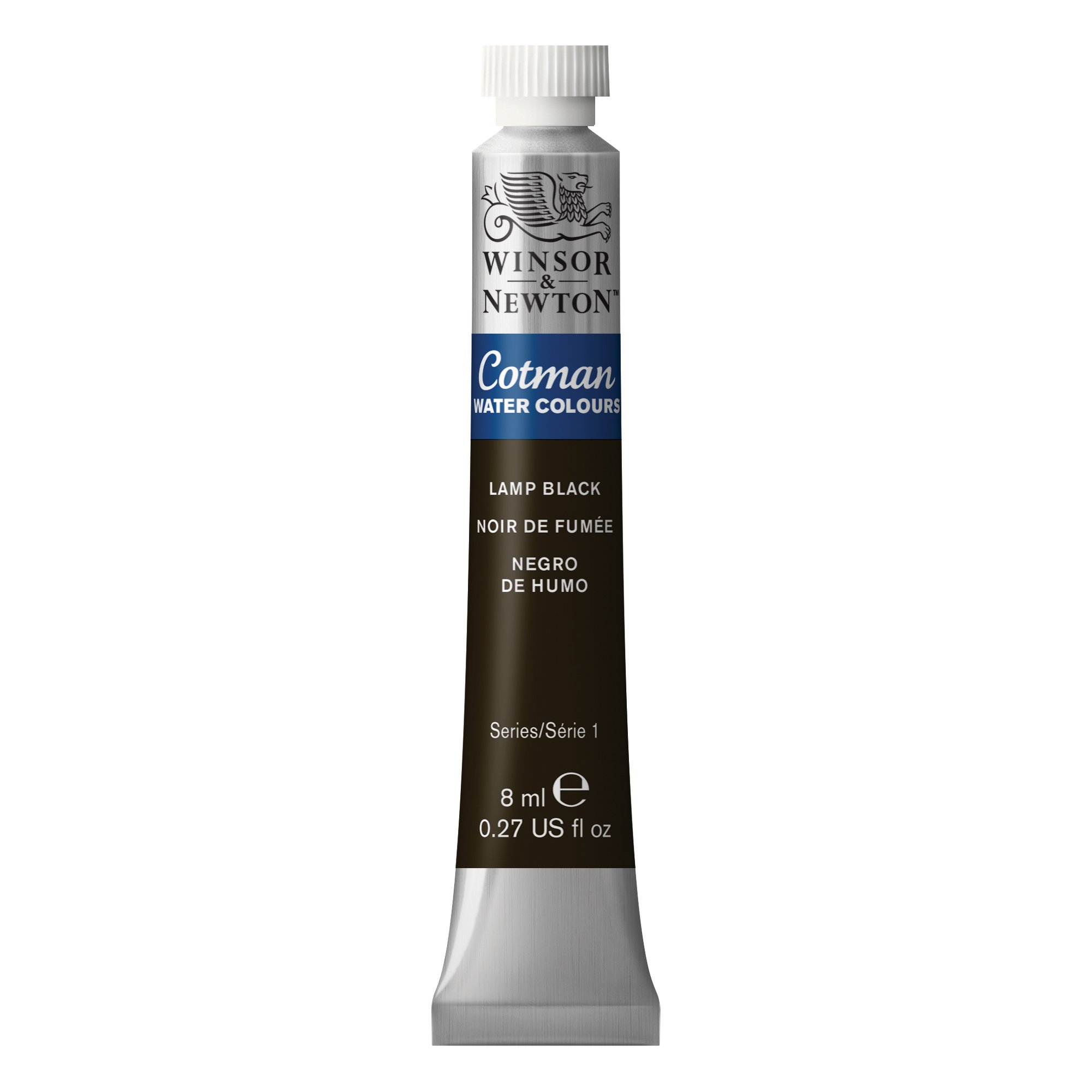 Winsor & Newton - Lamp Black Cotman Water Colour Paint - 8ml — image 1
