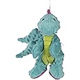 goDog Bubble Plush Dragons Squeaky Dog Toy, Chew Guard Technology - Turquoise, Small