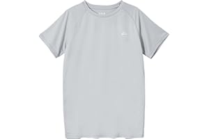 Willit Boy's Rash Guard Swim Shirts Short Sleeve UPF 50+ Sun Protection Shirt Youth SPF Fishing Quick Dry Shirt