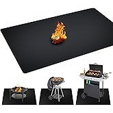 rumlick 60 x 40 inch Under Grill Mats for Outdoor Grill, Double-Sided Fireproof, Oil and Waterproof Protective Mat for Grass and Deck, Outerdoor BBQ Fire Pit Fireplace Mat