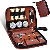 Golf Gift for Men Women, Premium Golf Accessories Kit with Rangefinder, Golf Balls, Tees, Brush, Ball Clamp, Multifunction Repair Knife & Leather Case, Golf Gift Set for Beginners and Pros