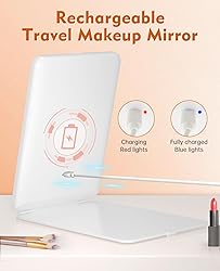 FUNTOUCH Rechargeable Travel Makeup Mirror with