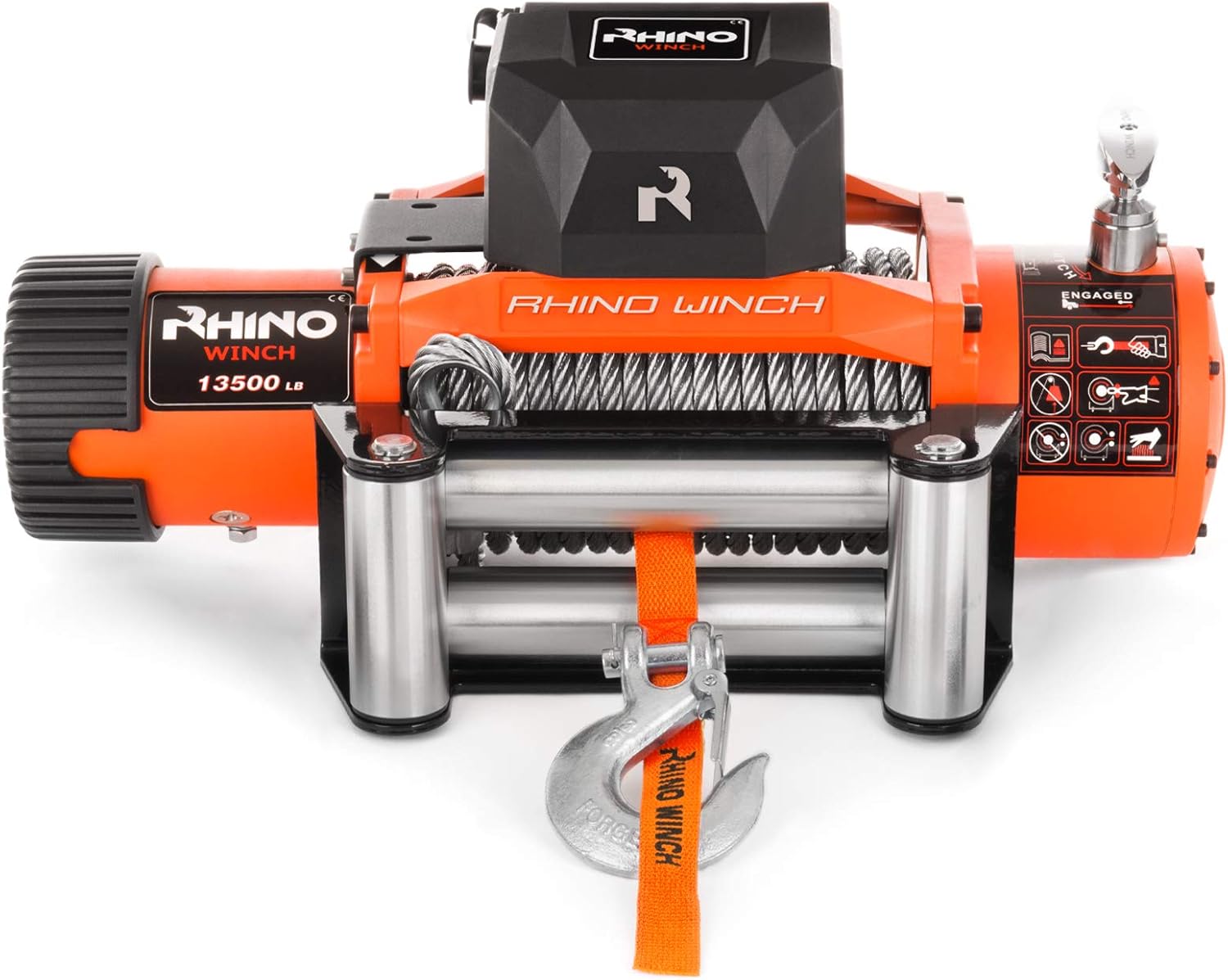 Electric Winches Business, Office & Industrial Mounting Plate 4x4 Steel 12v 13500lb Carbon Rhino