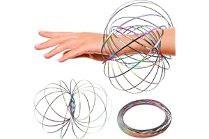 Magic Flow Ring – Anneau magique en acier inoxydable de 13 cm, jouet cinétique 3D avec design lisse durable, soulagement du s