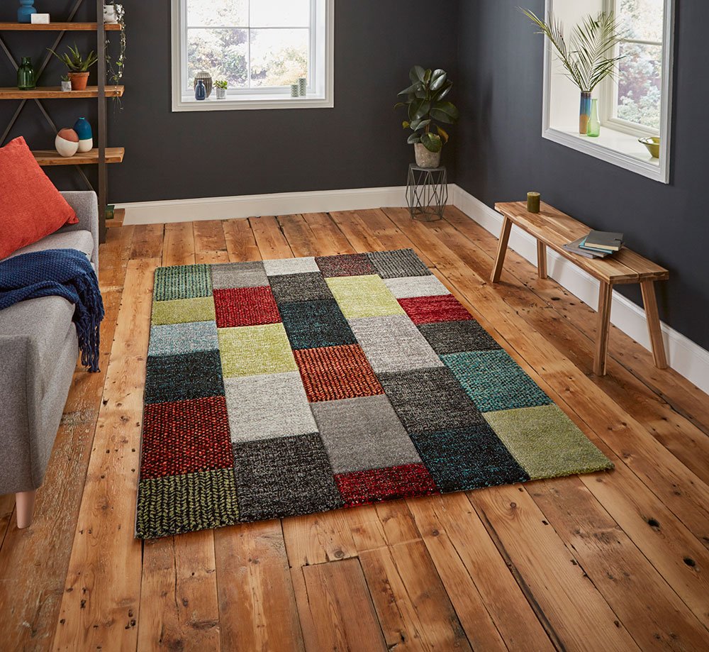 Think Rugs, Brooklyn 21830 Grey/Multi - 120 x 170