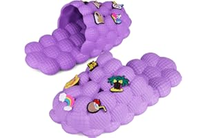 Flyswiso Bubble Slides for Kids Golf Ball Slides Boys Girls Funny Lychee Bubble Slipper Non-Slip Kids Beach Pool Bedroom Slippers Shower Sandals