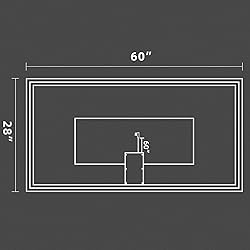 ISTRIPMF 60x28 Inch LED Bathroom Mirror with