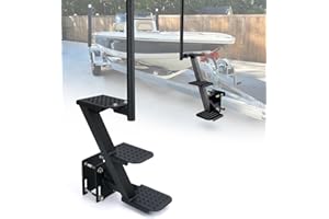 Aupar Heavy-Duty Boat Trailer Steps with Handle, Easy Installation,Universal Fits for Trailers Tongue Step, Patent Pending