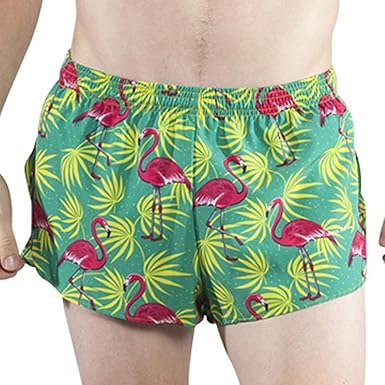 Amazon Com Boa Mens Stretch 1 Elite Split Printed Running Short