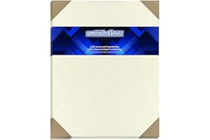 THUNDERBOLT PAPER 25 White Parchment 65lb Cover Weight Paper 11" X 14" (11X14 Inches) Scrapbook|Picture-Frame Size - Printable Old Parchment Semblance