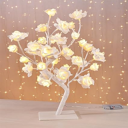 Led Arbre Lumineux Chaud De Rose Led Blanches H 45 Cm Noël