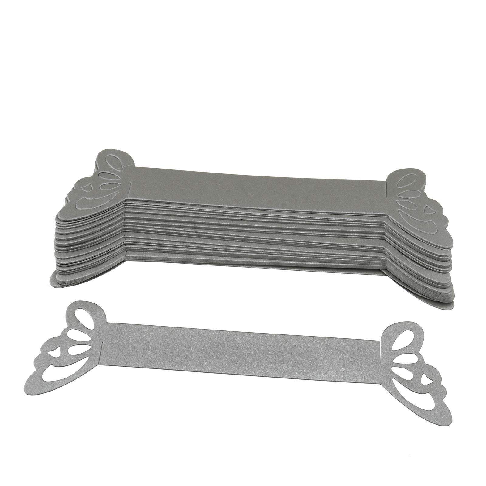 OTOTEC 50 x Grey Butterfly Napkin Ring Serviette Holder Banquet Table Party Wedding