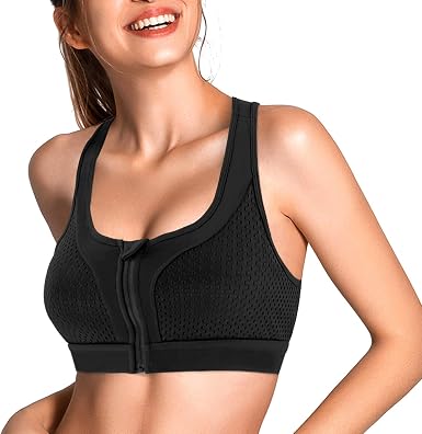 sports bras that zip in the front