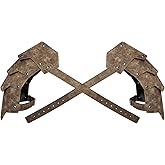 HiiFeuer Medieval Faux Leather Double Pauldron, Vintage Mercenary Knight Shoulder Armor for LARP/Cosplay Ren Faire