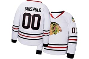 KBWVERWP Griswold Hockey Jersey Christmas for Men White #00 S-3XL