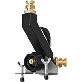 Flame King FK-DTMINI Mini 3-Port Distribution Tree for Camping, Connects 1-lb Appliances to a Standard Propane Tank, Perfect for Lanterns, Stoves, Heaters, and Grills, Black &amp; Gold
