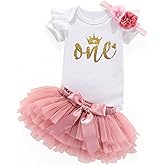 Acwssit one first birthday outfit 1st birthday Baby girl's Clothing set tutu skirt 0-3 months
