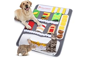 PStarDMoon Snuffle Mat for Dogs, Machine Washable Polar Fleece Foraging Mat for Smell Training and Slow Eating with Stress Relief Encourages Foraging Skills Interactive Games Brain Stimulation