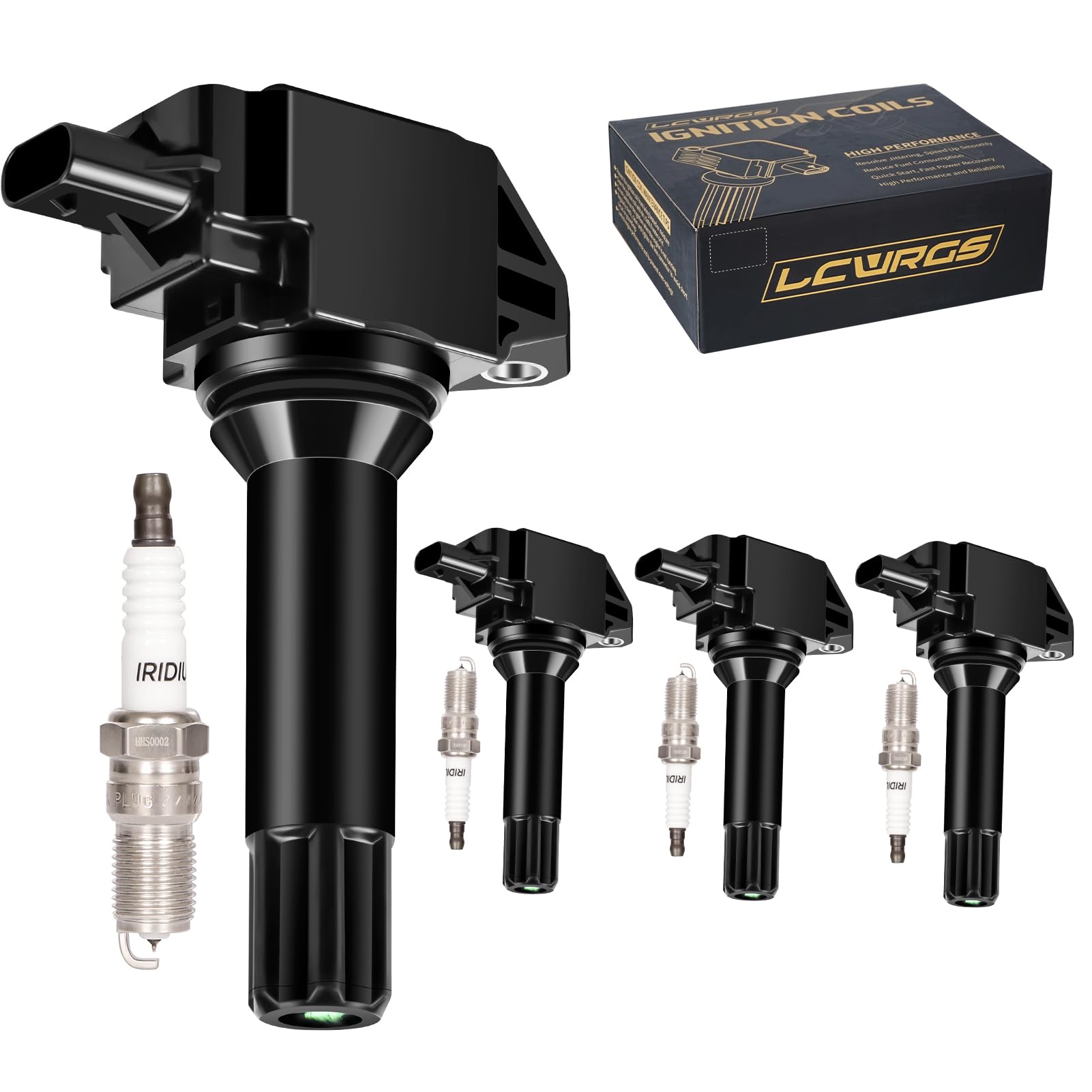 Photo 1 of Set of 4 Ignition Coil Pack and Spark Plugs Fits for 2.0 2.5 H4 Subaru Impreza Crosstrek Legacy Forester Outback 2013 2014 2015 2.0L 2.5L Replaces# UF710 UF724