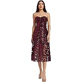 Dress The Population Womens Sadie Fit and Flare Midi Dress