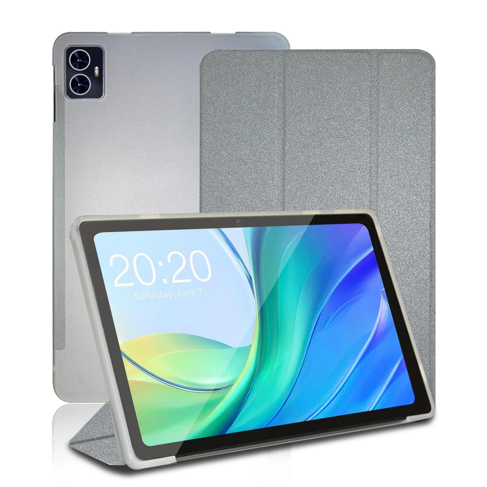 Case for Teclast M50 HD, 10.1 inch, Smart Case Cover for Teclast M50 HD with Multi-Viewing Angles, Comprehensive Protection. (Silver)