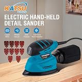 KATSU Tools Electric Detail Sander 130W Palm Sander Wood Dust Collection 10 view 2