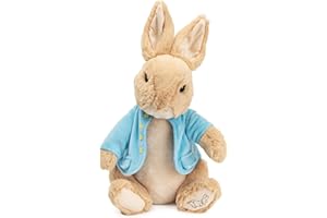GUND Beatrix Potter Classic Peter Rabbit in Blue Coat Deluxe Soft Plush Stuffed Animal Bunny, Brown, 11”